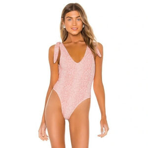 TULAROSA Maryjane Rosy Python One Piece Swimsuit